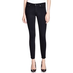 PAIGE Verdugo Skinny Ankle Jeans in Black Shadow